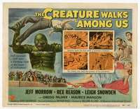h264 CREATURE WALKS AMONG US title movie lobby card '56 great sequel!