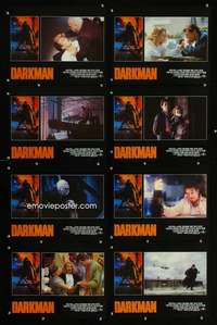 h131 DARKMAN 8 English movie lobby cards '90 Sam Raimi, Liam Neeson