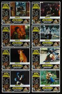 h501 DAY OF THE ANIMALS 8 movie lobby cards '77 wildlife revenge!