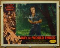 h337 DAY THE WORLD ENDED movie lobby card #5 '56 Richard Denning w/gun!