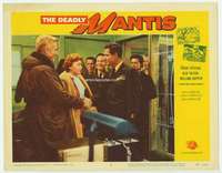 h340 DEADLY MANTIS movie lobby card #3 '57 William Hopper, Stevens