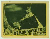 h342 DEMON BARBER OF FLEET STREET movie lobby card '39 Tod Slaughter