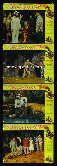 h563 DINOSAURUS 4 movie lobby cards '60 wild prehistoric monsters!