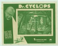 h346 DOCTOR CYCLOPS movie lobby card R58 Albert Dekker with machine!