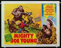 h404 MIGHTY JOE YOUNG movie lobby card #6 '49 artwork with cowboys!
