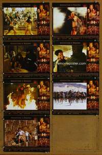 h542 MUMMY RETURNS 7 movie lobby cards '01 Brendan Fraser, The Rock!