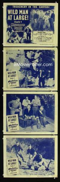 h571 MYSTERIOUS ISLAND 4 Chap 4 movie lobby cards '51 sci-fi serial!