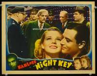 h415 NIGHT KEY movie lobby card '37 Boris Karloff, Jean Rogers, Baxter