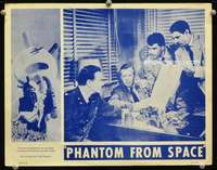 h421 PHANTOM FROM SPACE movie lobby card R57 trying to catch him!