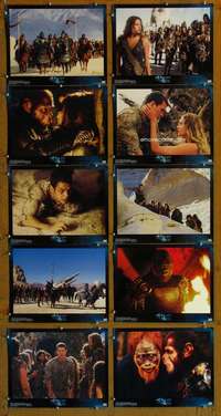 h488 PLANET OF THE APES 10 movie lobby cards '01 Tim Burton, Wahlberg