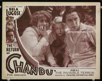 h436 RETURN OF CHANDU Chap 9 movie lobby card '34 Bela Lugosi, serial!