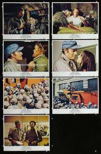 h546 SOYLENT GREEN 7 movie lobby cards '73 Charlton Heston, Fleischer