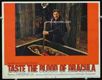h461 TASTE THE BLOOD OF DRACULA movie lobby card #7 '70 driving stake!
