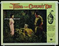 h464 THING THAT COULDN'T DIE movie lobby card #5 '58 head on stump!