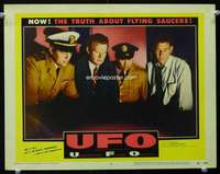 h470 UFO movie lobby card #6 '56 cool flying saucer sci-fi documentary!