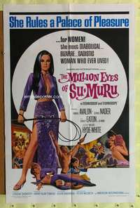k466 MILLION EYES OF SU-MURU one-sheet movie poster '67 sexy Shirley Eaton!
