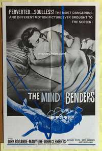 k467 MIND BENDERS one-sheet movie poster '63 perverted and soulless!
