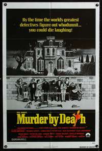 k483 MURDER BY DEATH one-sheet movie poster '76 Charles Addams artwork!