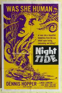 k500 NIGHT TIDE style A one-sheet movie poster '63 Dennis Hopper, horror!