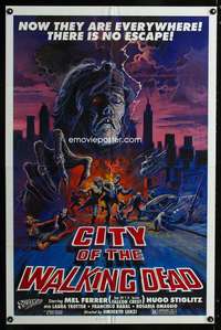 k502 NIGHTMARE CITY one-sheet movie poster R84 Umberto Lenzi, Walking Dead
