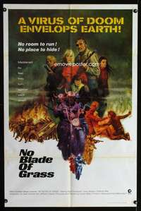 k509 NO BLADE OF GRASS one-sheet movie poster '71 Nigel Davenport, Wilde