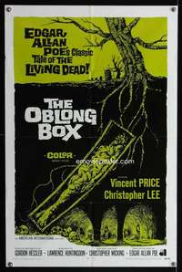 k514 OBLONG BOX int'l one-sheet movie poster '69 Vincent Price, Christopher Lee