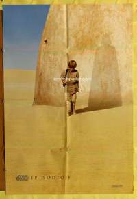 k530 PHANTOM MENACE Spanish/U.S. DS teaser one-sheet movie poster '99 Star Wars!
