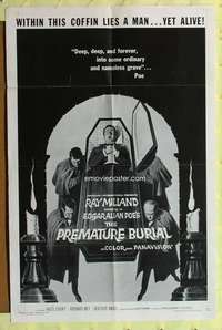 k541 PREMATURE BURIAL one-sheet movie poster R67 Edgar Allan Poe, Corman