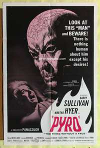k549 PYRO: THE THING WITHOUT A FACE one-sheet movie poster '63 Sullivan