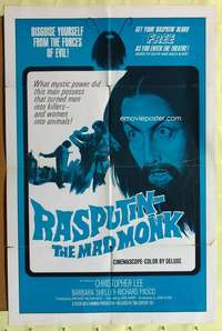 k556 RASPUTIN THE MAD MONK int'l one-sheet movie poster '66 Christopher Lee