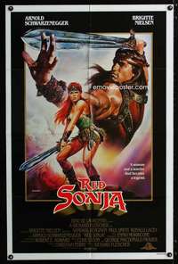 k558 RED SONJA one-sheet movie poster '85 Brigitte Nielsen, Schwarzenegger