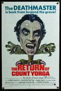 k562 RETURN OF COUNT YORGA one-sheet movie poster '71 AIP vampires!