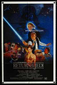 k566 RETURN OF THE JEDI style B one-sheet movie poster '83 George Lucas