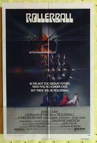 k573 ROLLERBALL one-sheet movie poster '75 James Caan, Bob Peak artwork!