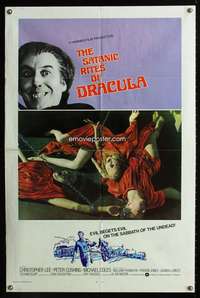 k578 SATANIC RITES OF DRACULA int'l one-sheet movie poster '74 different!