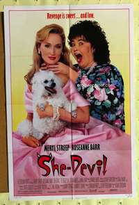 k588 SHE-DEVIL one-sheet movie poster '89 Rosanne Barr, Meryl Streep