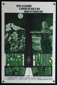 k603 SPACE PROBE - TAURUS one-sheet movie poster '65 AIP moon monsters!