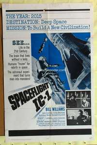 k606 SPACEFLIGHT IC-1 one-sheet movie poster '65 sci-fi, frozen humans!