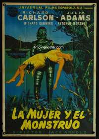 h009 CREATURE FROM THE BLACK LAGOON Spanish movie poster '54 MCP art!