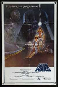 k618 STAR WARS style A 1sh movie poster '77 Lucas, Tom Jung art!