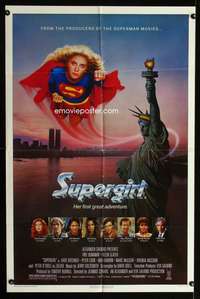 k625 SUPERGIRL one-sheet movie poster '84 super Helen Slater!