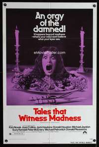 k633 TALES THAT WITNESS MADNESS one-sheet movie poster '73 wacky horror!