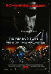 h058 TERMINATOR 3 signed advance one-sheet movie poster '03 Stan Winston