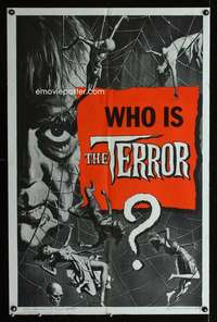k638 TERROR teaser one-sheet movie poster '63 Boris Karloff, Roger Corman