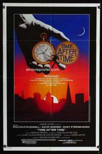k647 TIME AFTER TIME one-sheet movie poster '79 Malcolm McDowell, Noble art