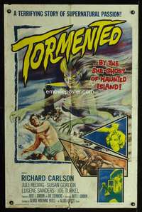 k652 TORMENTED one-sheet movie poster '60 ghostly supernatural passion!