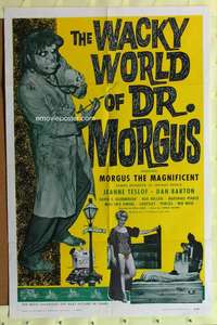 k679 WACKY WORLD OF DR MORGUS one-sheet movie poster '62 instant people!
