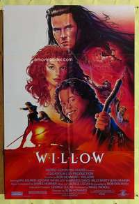 k699 WILLOW one-sheet movie poster '88 Val Kilmer, George Lucas, Ron Howard