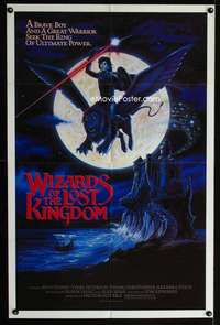 k706 WIZARDS OF THE LOST KINGDOM one-sheet movie poster '85 Morrison art!