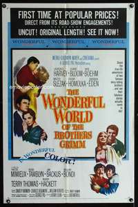k711 WONDERFUL WORLD OF THE BROTHERS GRIMM one-sheet movie poster '62